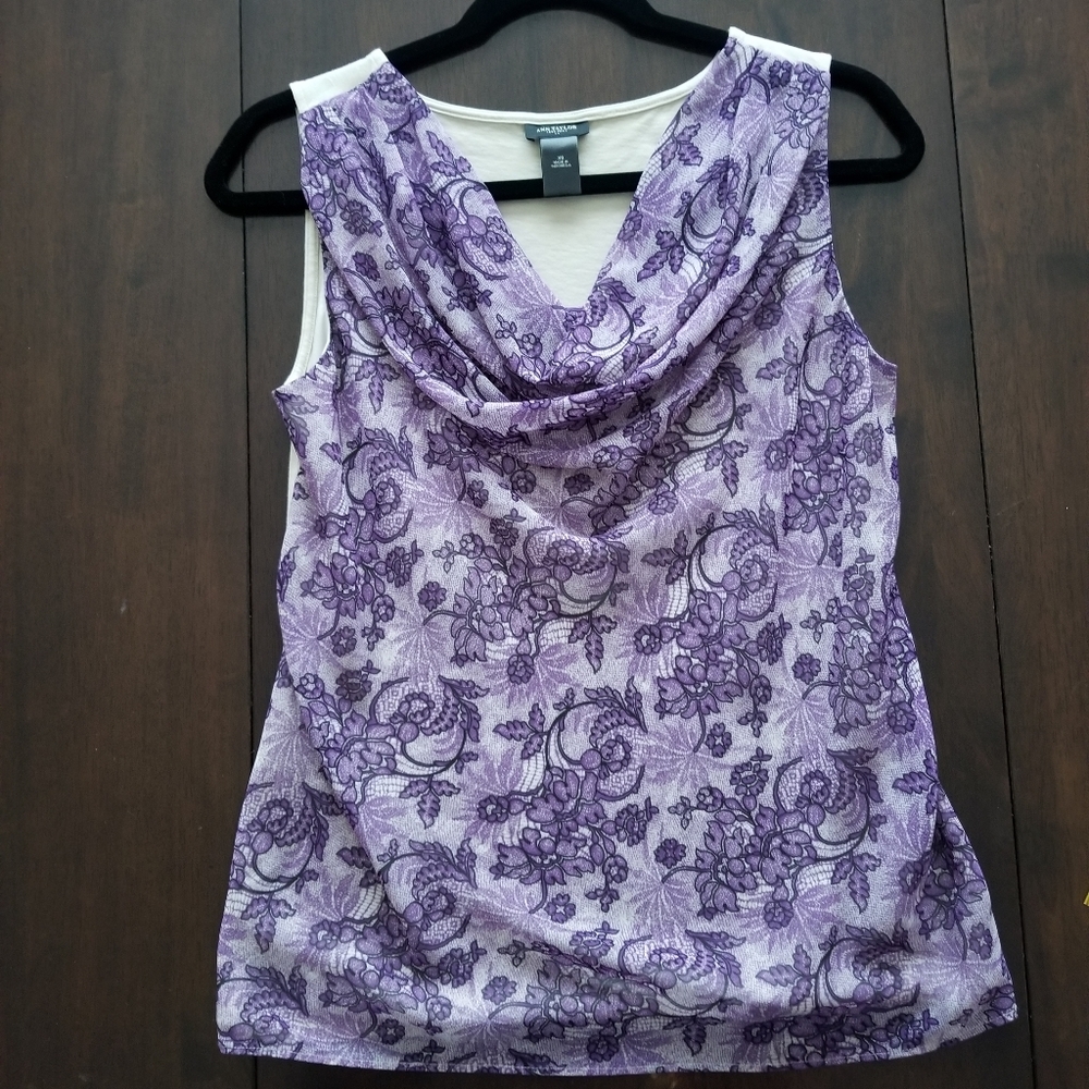 Ann Taylor Cowl Neck Tank  Size XS